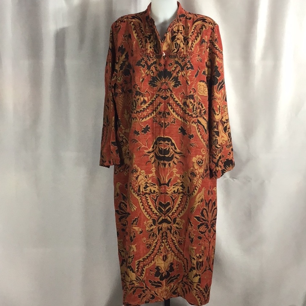 Citron brocade coat